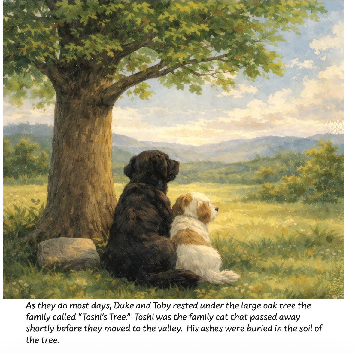 Duke and Toby and the Tree on the Hill