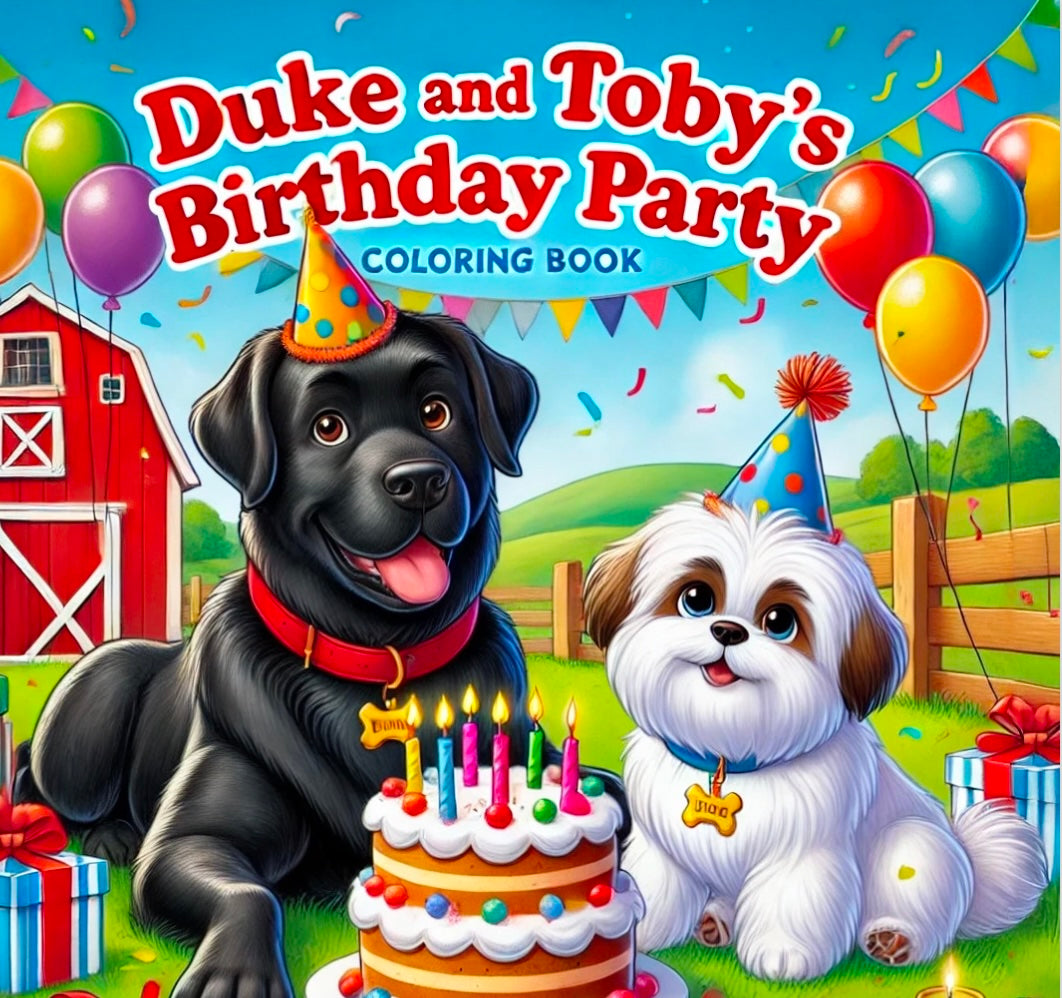 Duke and Toby's Birthday Party Coloring Book