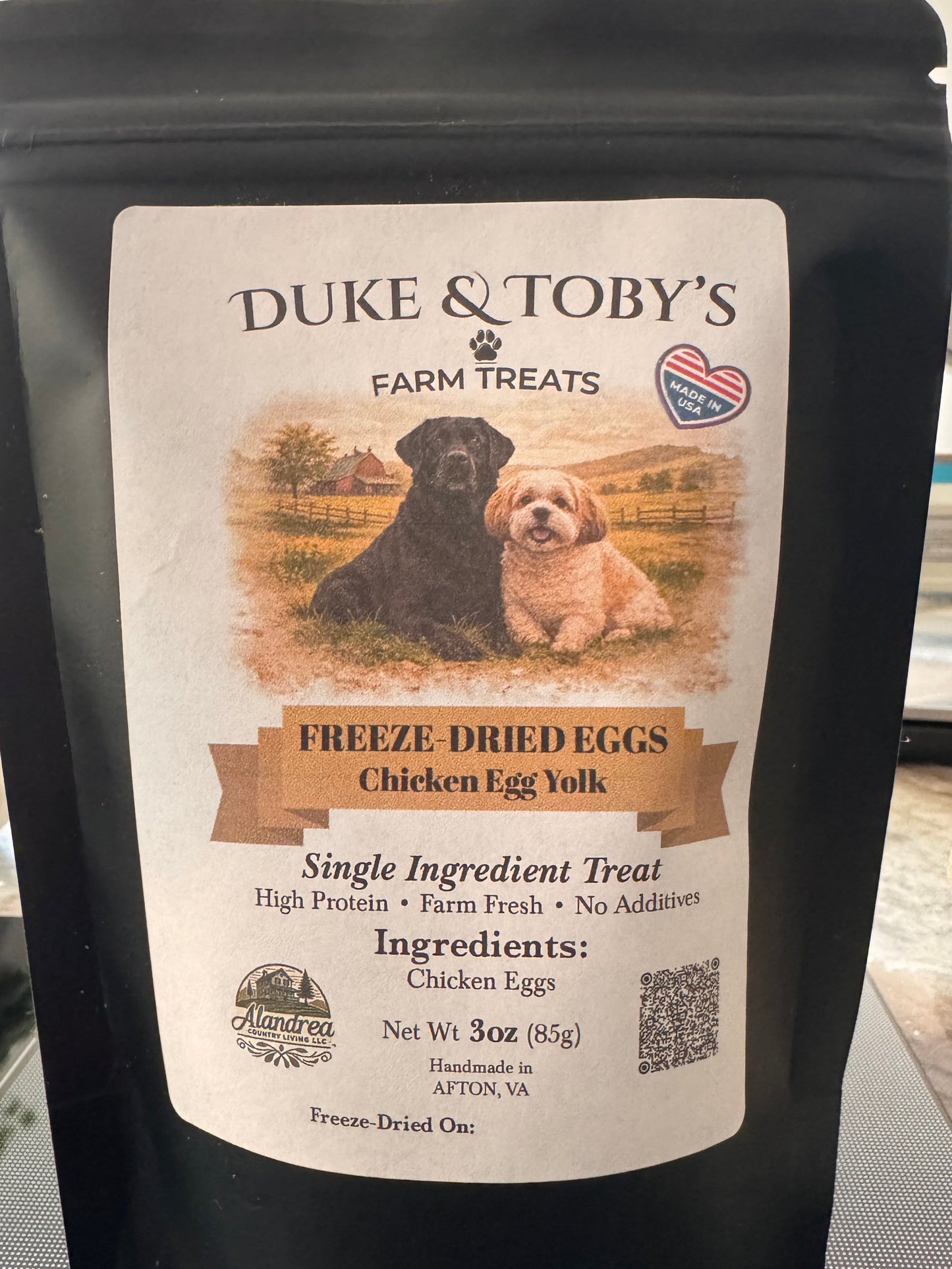 Freeze-Dried Egg Yolk Dog Treats | Single Ingredient | Made in Virginia