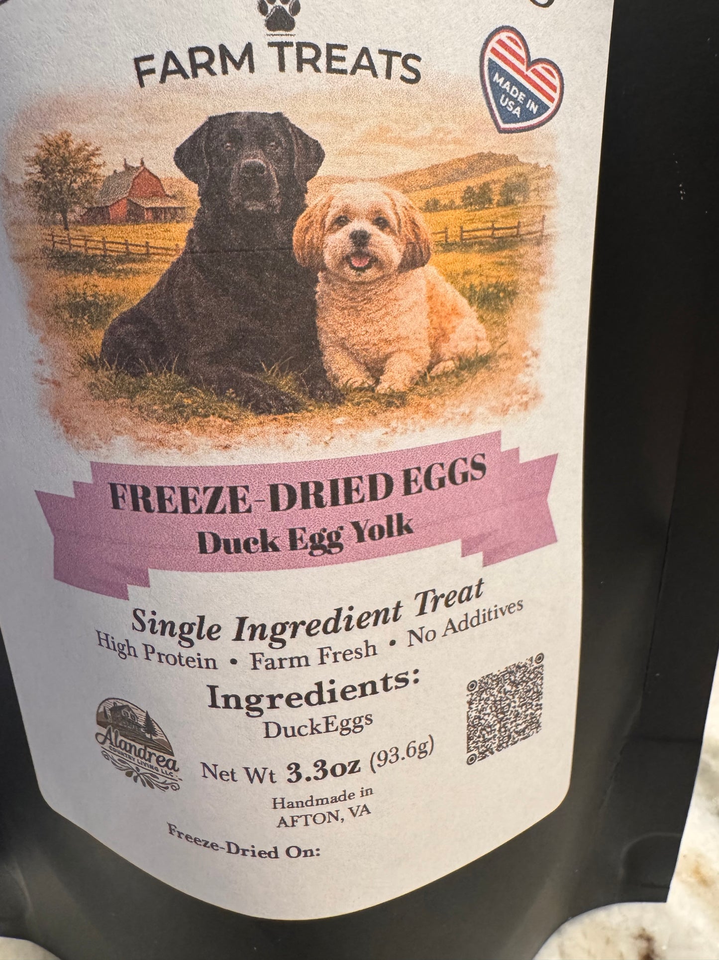 Freeze-Dried Egg Yolk Dog Treats | Single Ingredient | Made in Virginia