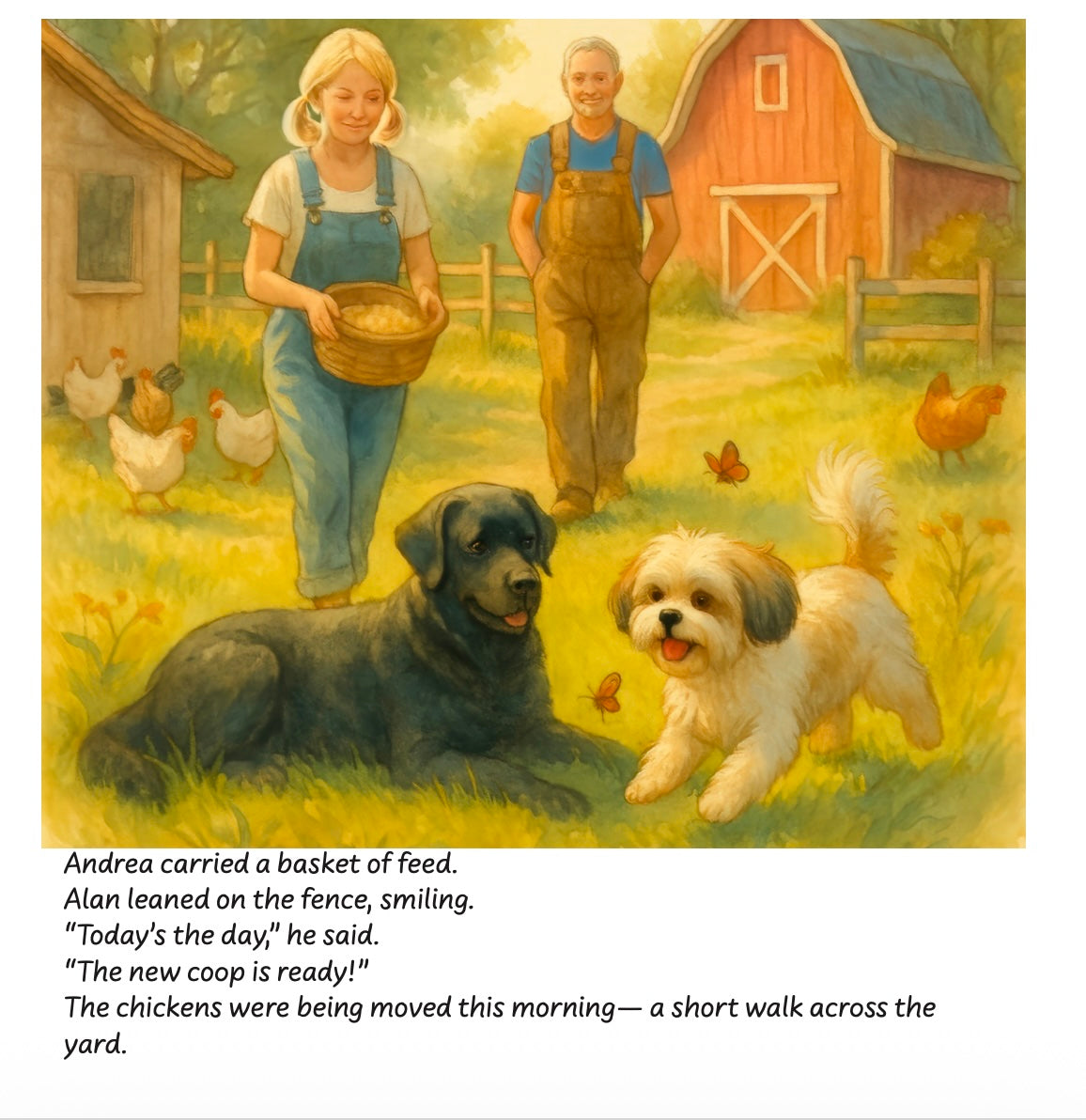 Duke and Toby and the Runaway Rooster