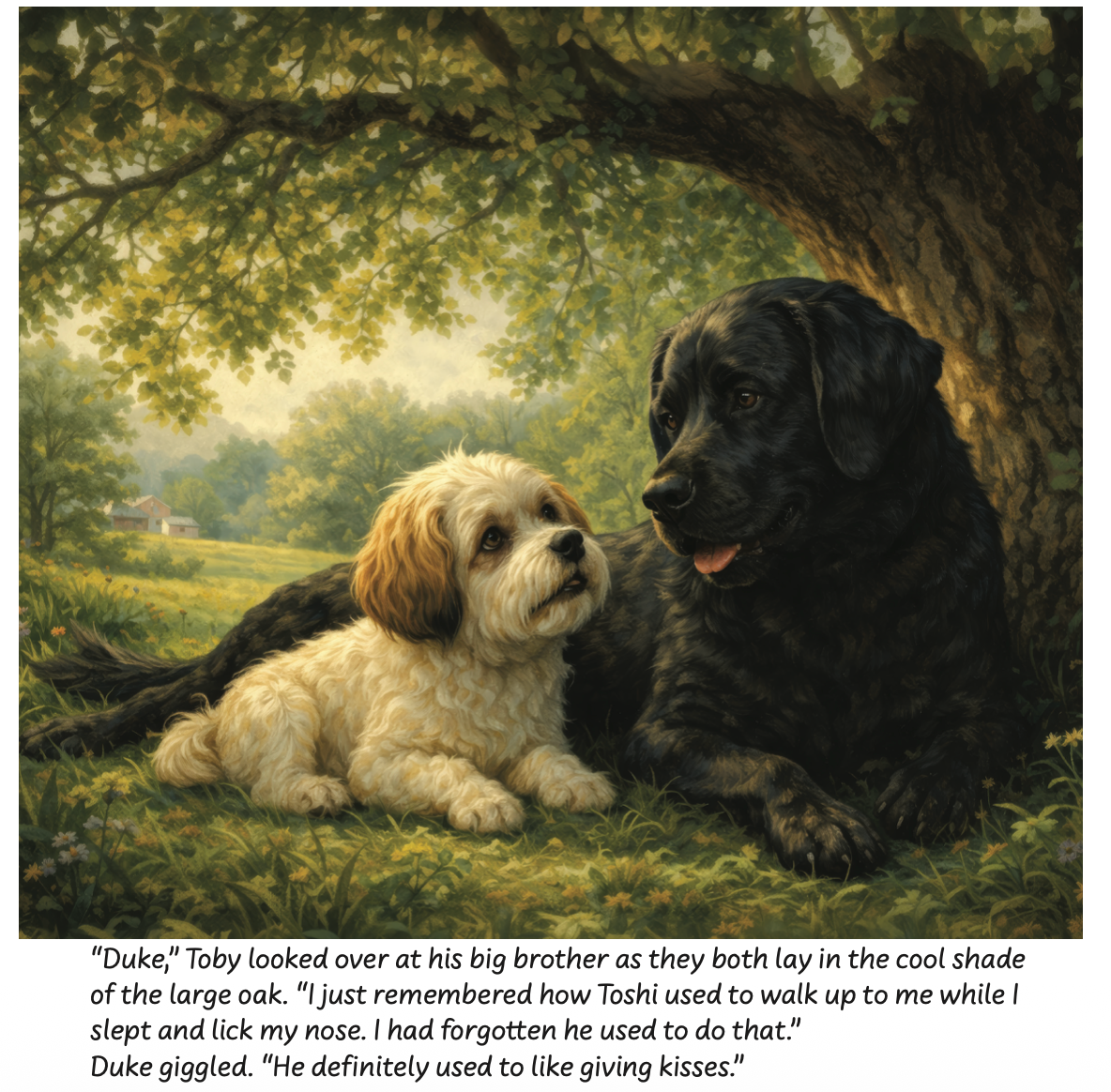 Duke and Toby and the Tree on the Hill