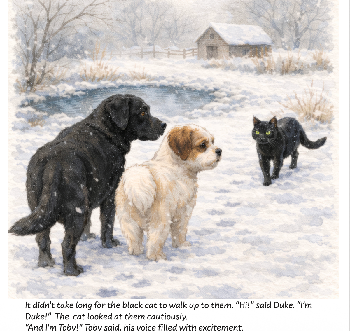 Duke and Toby in Zuzu's Garden